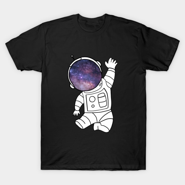 Cartoon of astronaut inside a galaxy T-Shirt by Ivanapcm